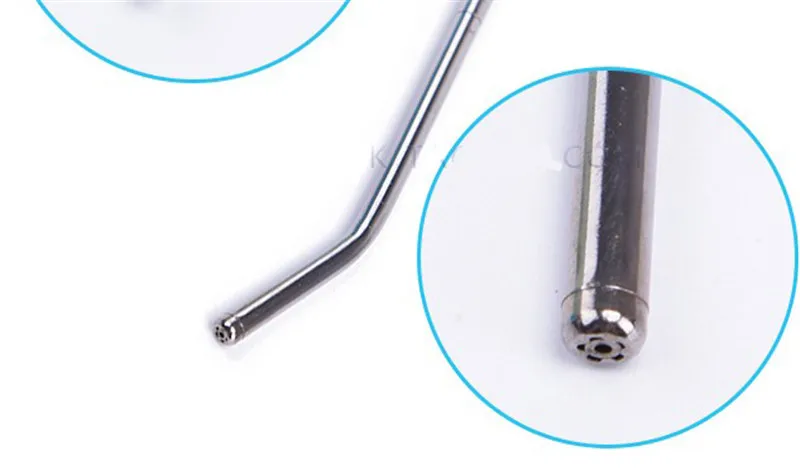 10pcs/bag 3 Way Dental Air Water Syringe Spray Nozzles Tips Tube Stainless Steel Syringe Spray Nozzles Tips for Teeth Whitening