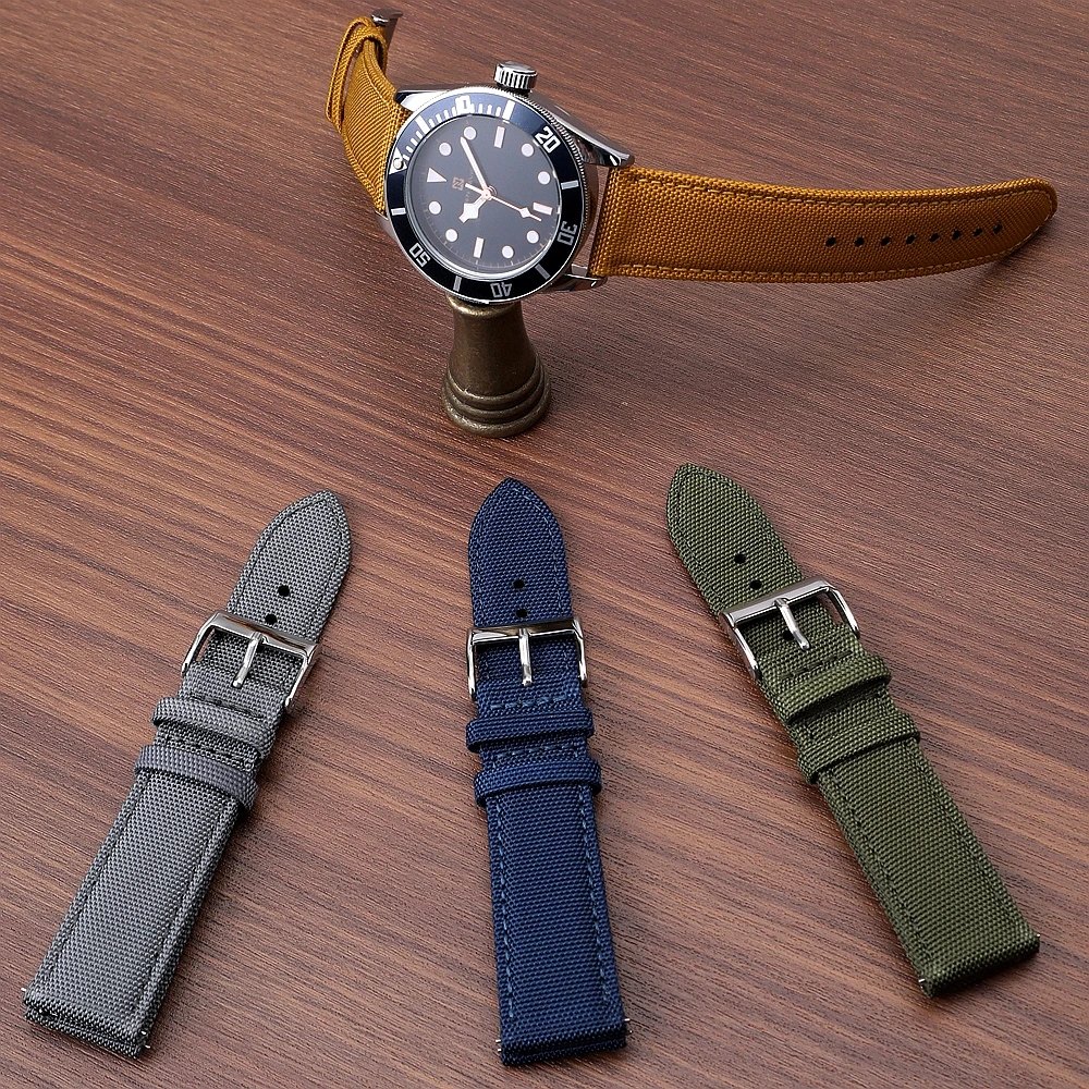 18mm 19mm 20mm 21mm 22mm 24mm Sailcloth Watch Strap Wear-Resistant Breathable Nylon Watchband Quick Release Band Belt For Men