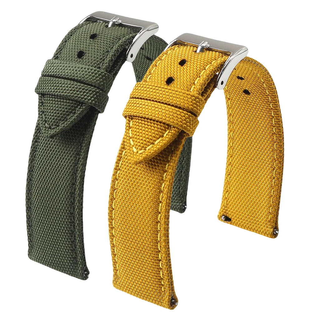 18mm 19mm 20mm 21mm 22mm 24mm Sailcloth Watch Strap Wear-Resistant Breathable Nylon Watchband Quick Release Band Belt For Men