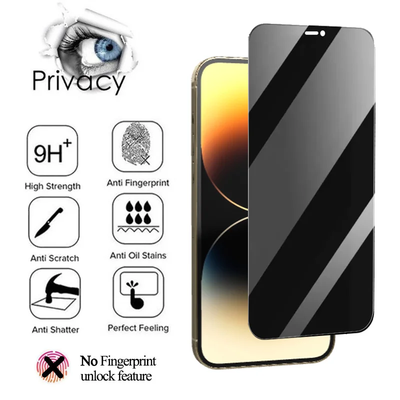 For iPhone 16 17 18 15 14 Pro Privacy Tempered Glass For iPhone 15 14 13 12 11 Pro Max iPhone16 iphone 16 pro Anti Spy Screen Protector iPhone 14Pro