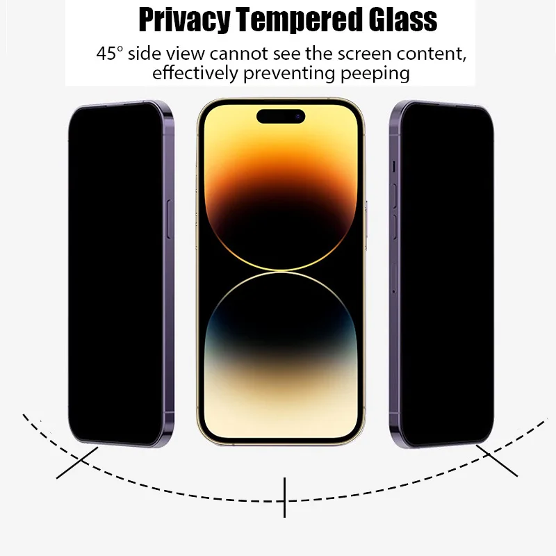 For iPhone 16 17 18 15 14 Pro Privacy Tempered Glass For iPhone 15 14 13 12 11 Pro Max iPhone16 iphone 16 pro Anti Spy Screen Protector iPhone 14Pro