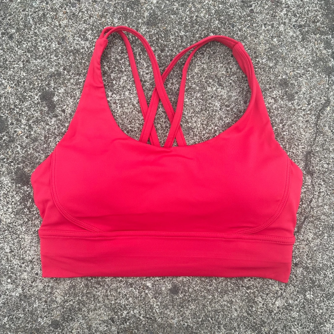 Solid Color Soft Cross Back Women Fitness Bra Tights Yoga Vest High Strength Shockproof Gym Sports Top Push Up With Chest Pad