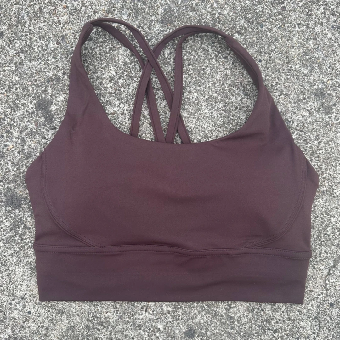 Solid Color Soft Cross Back Women Fitness Bra Tights Yoga Vest High Strength Shockproof Gym Sports Top Push Up With Chest Pad