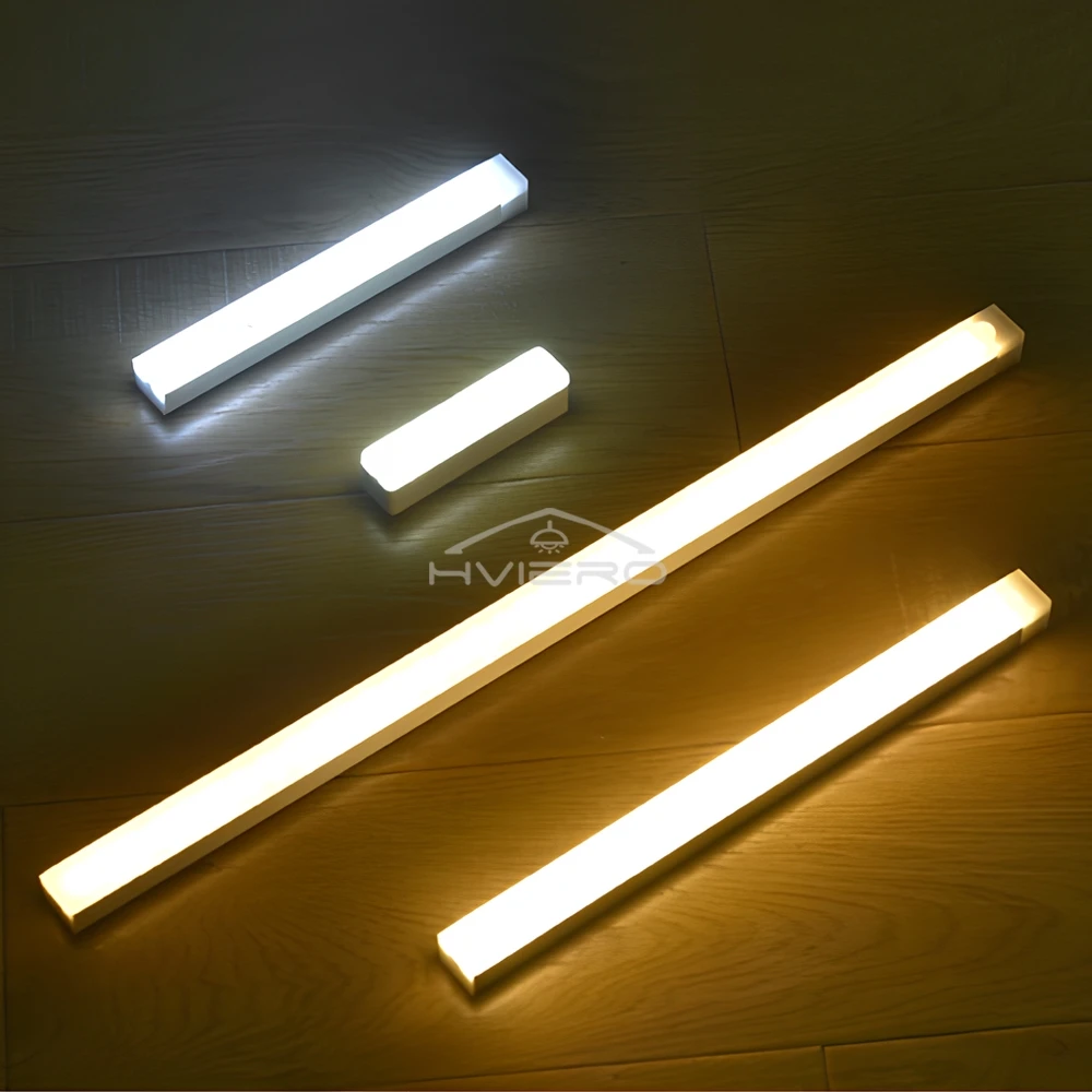 Night Lights Wireless LED Motion Sensor Lamp USB Rechargeable Magnetic For Wardrobe Room Closet Kitchen Aisle Tube Detector Bulb