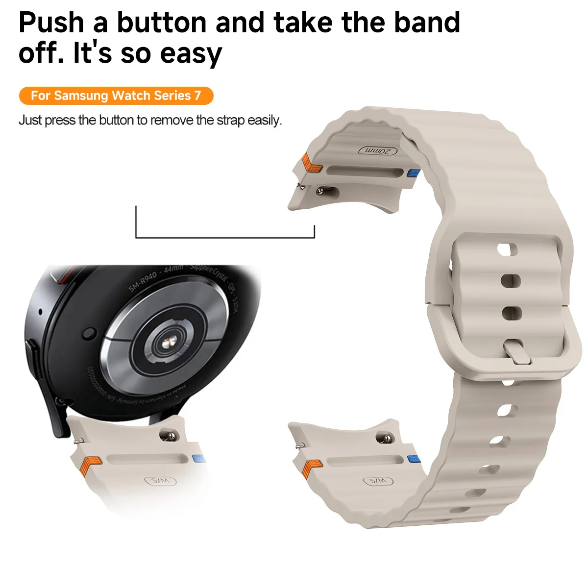 Original Silicone Band for Samsung Galaxy Watch 7 FE 6 4 Classic 5 Pro 44mm 40mm 43mm 47mm 45mm Bracelet Galaxy Watch6 7 Strap