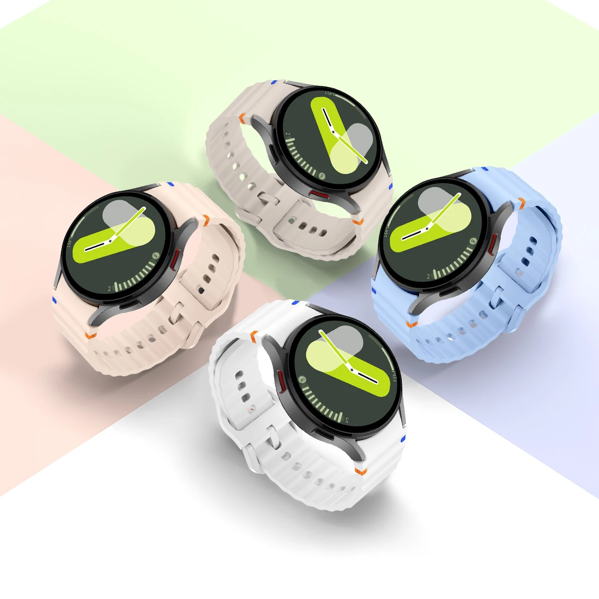 Original Silicone Band for Samsung Galaxy Watch 7 FE 6 4 Classic 5 Pro 44mm 40mm 43mm 47mm 45mm Bracelet Galaxy Watch6 7 Strap