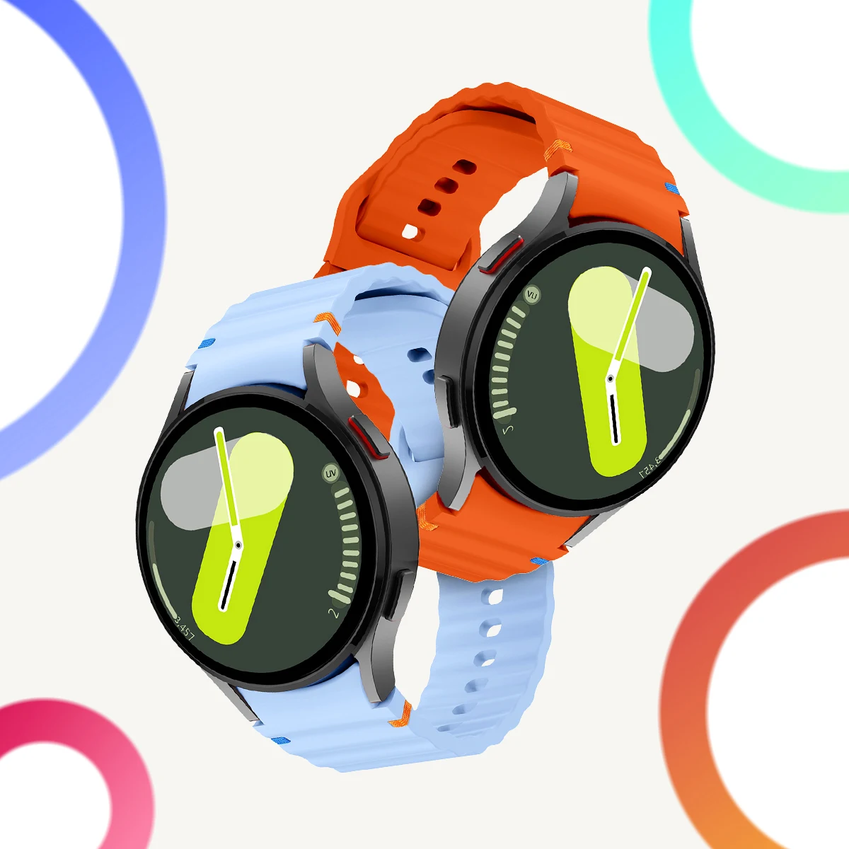 Original Silicone Band for Samsung Galaxy Watch 7 FE 6 4 Classic 5 Pro 44mm 40mm 43mm 47mm 45mm Bracelet Galaxy Watch6 7 Strap