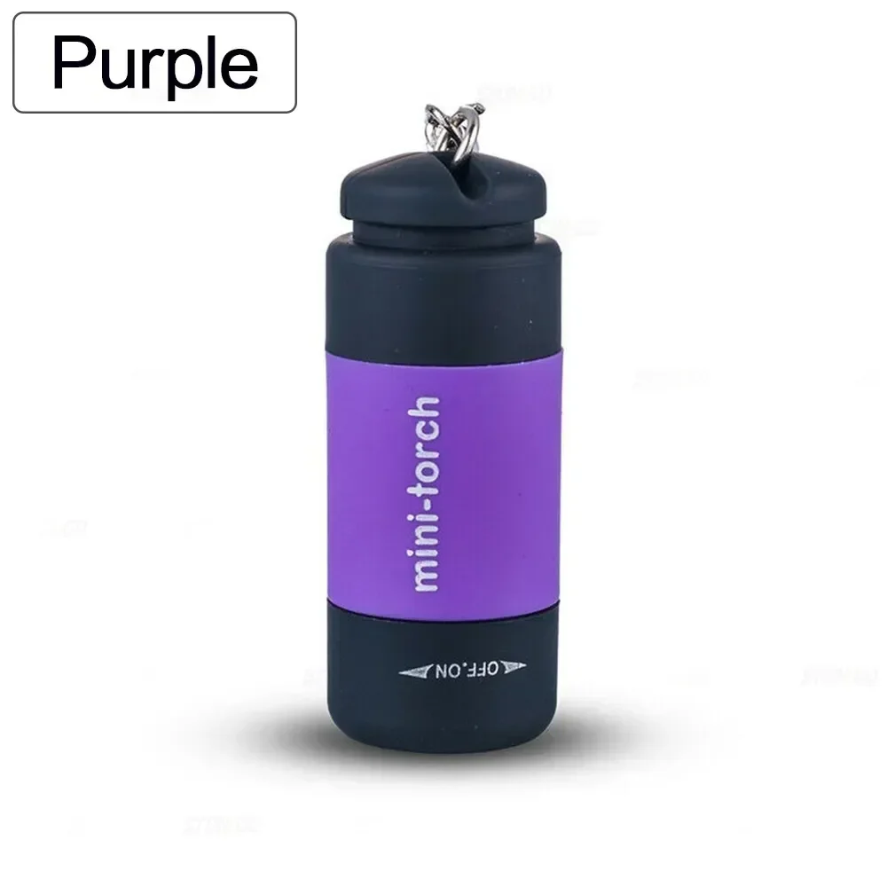 Pocket Keychain Flashlight Waterproof Outdoor Hiking Camping Mini FlashlightUSB Rechargeable LED Multifunctional Strong Light