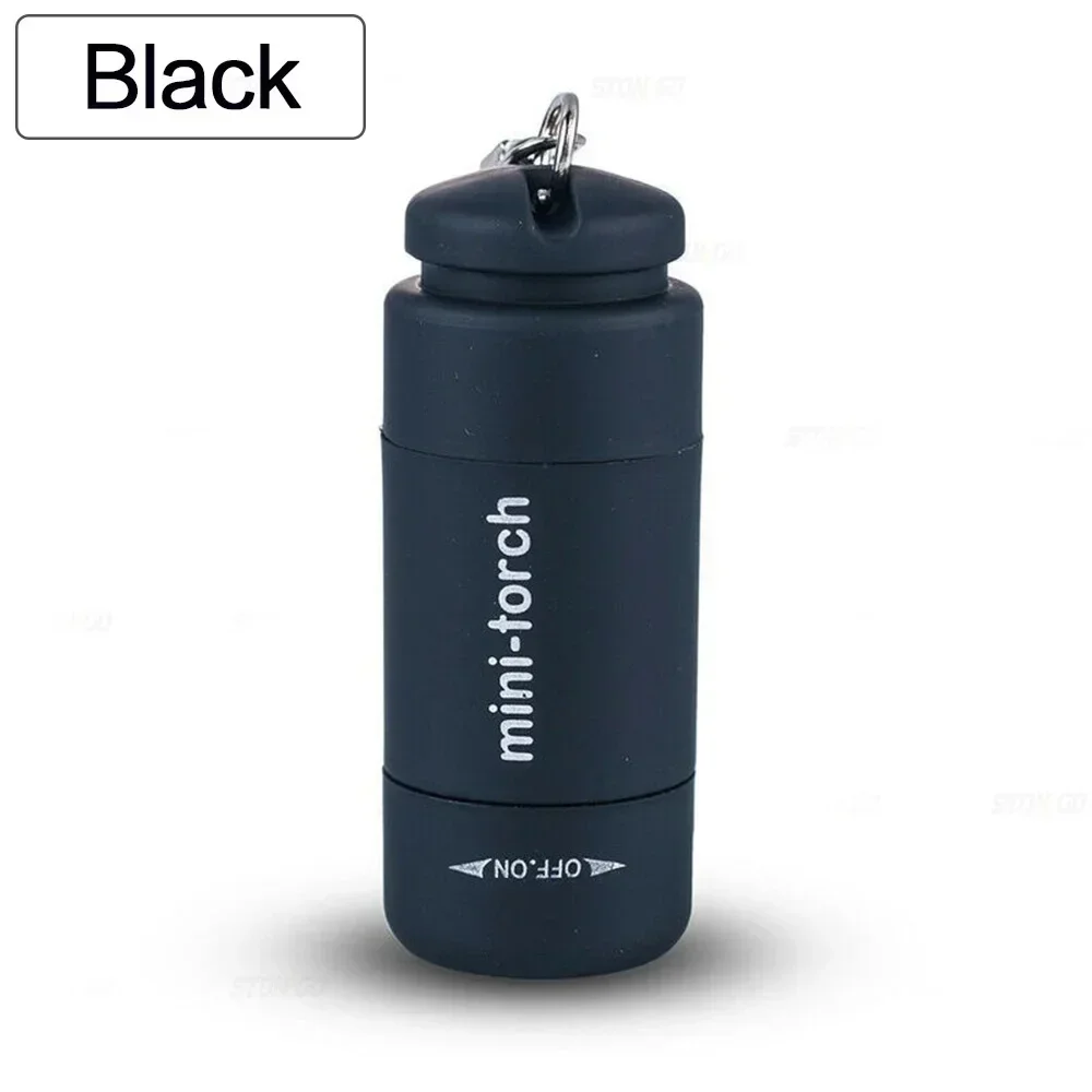 Pocket Keychain Flashlight Waterproof Outdoor Hiking Camping Mini FlashlightUSB Rechargeable LED Multifunctional Strong Light