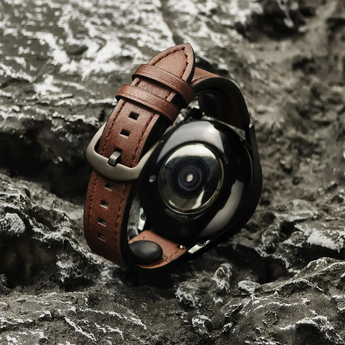 20mm 22mm Leather Strap for Samsung Galaxy Watch 6 5 4 40mm 44mm Gear Band Vintage Bracelet for Xiaomi Redmi Watch 3 Lite/Active