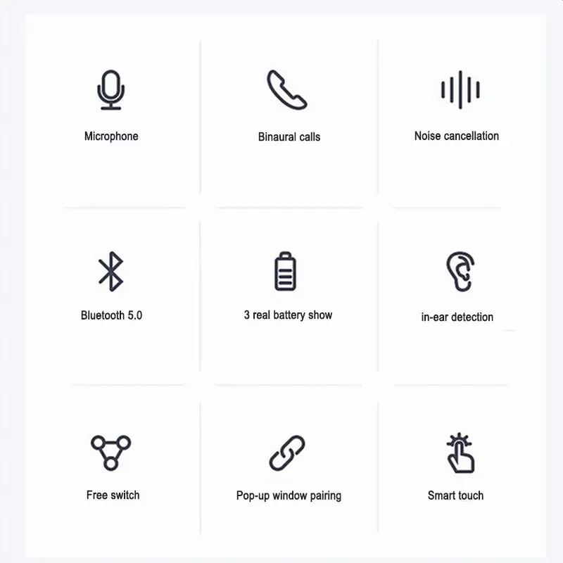 TWS Bluetooth Earphone Air Pro Wireless Earphone Sound Noise Cancelling Bluetooth Earbuds Touch Control Headphones