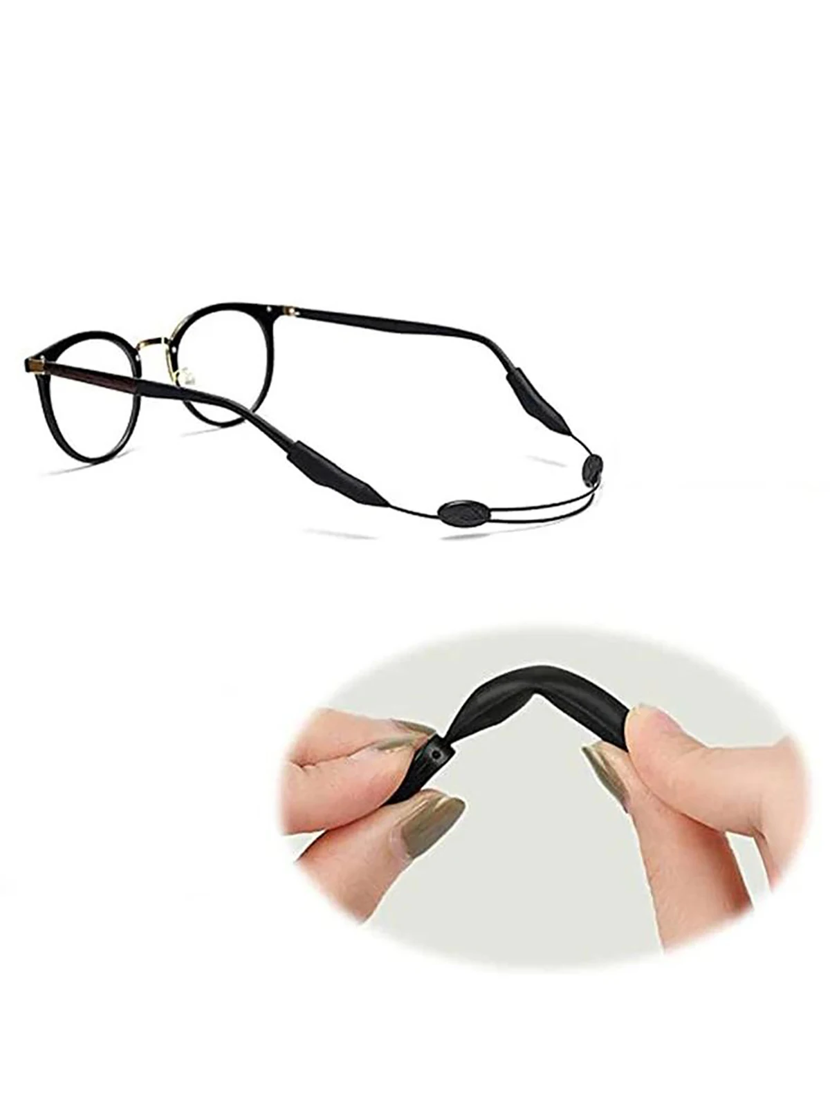 1pc Adjustable Anti-slip Eyewear Retainer Universal Fit Eyeglass Lanyard Sports Sunglasses Unisex Holder Strap Lanyard