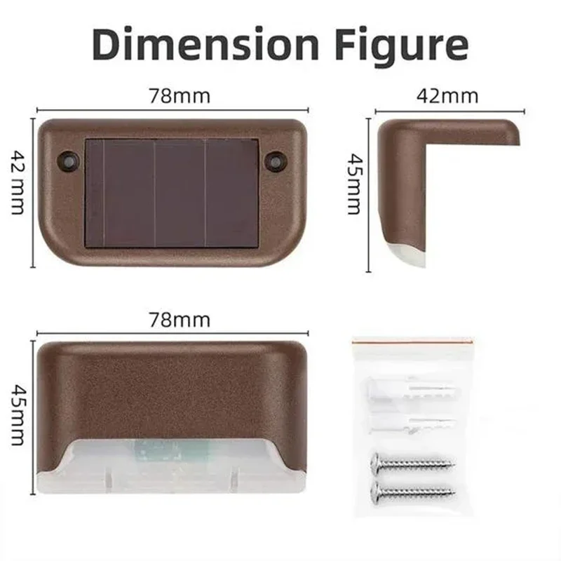 1/4/8/12/pcs Solar LED Lights Outdoor Garden Light Deck Lamp Solar Stairs Light Waterproof Solar Step Lamp Patio Garden Decor