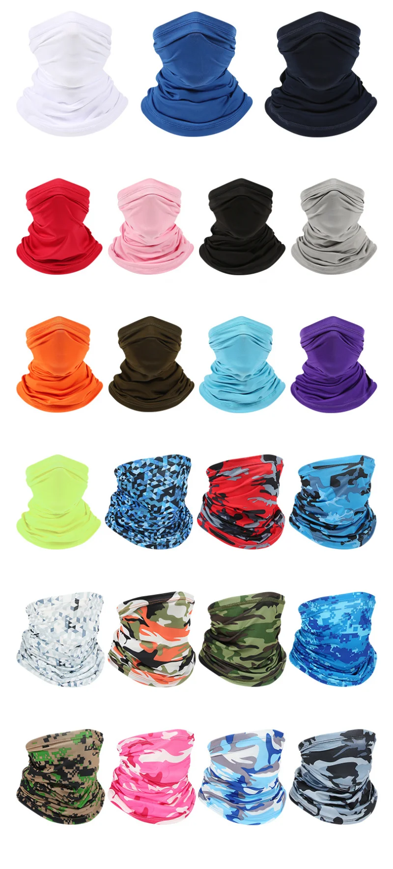 Outdoor Ice Silk Sun Protection Bib Spring and Summer Motorcycle Neck Cover Sports Magic Bandana Riding Mask Full Face