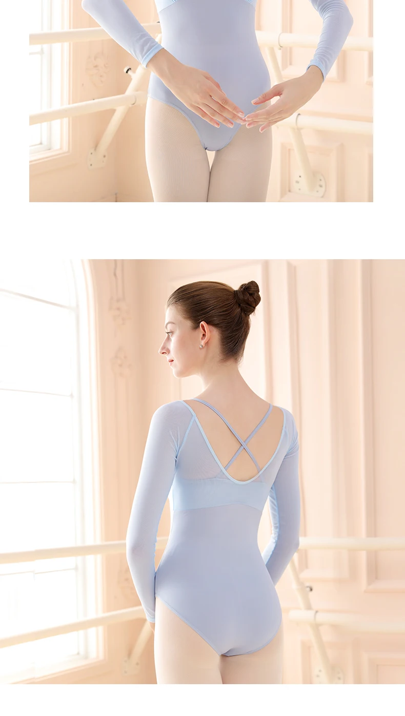 Ballet Leotards For Women Dance Costume Short/Long Sleeve Mesh Splice Adult Ballet Dance Wear Gymnastics Leotard топик женский