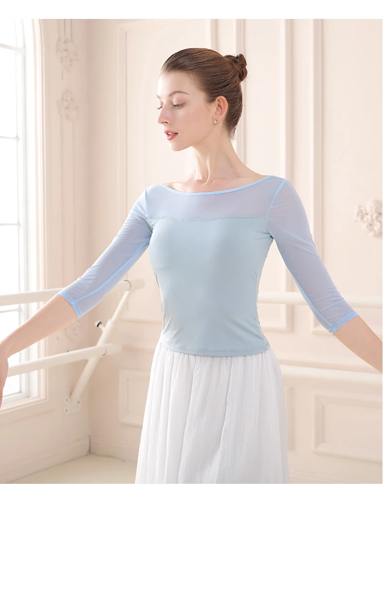 Ballet Leotards For Women Dance Costume Short/Long Sleeve Mesh Splice Adult Ballet Dance Wear Gymnastics Leotard топик женский