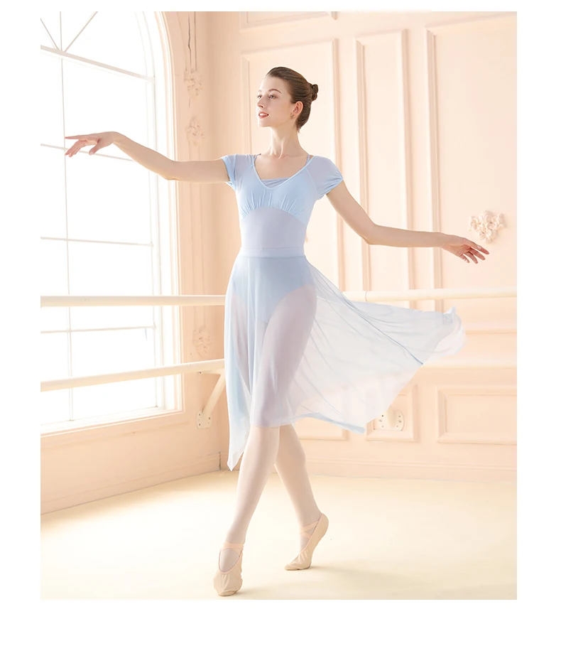 Ballet Leotards For Women Dance Costume Short/Long Sleeve Mesh Splice Adult Ballet Dance Wear Gymnastics Leotard топик женский