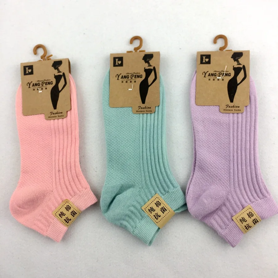 5 Pairs 100 Cotton Socks Women Men Female 1 Set Lot Color Pack Candy Color Ladies Sock Solid Color Invisible Female Sock Unisex