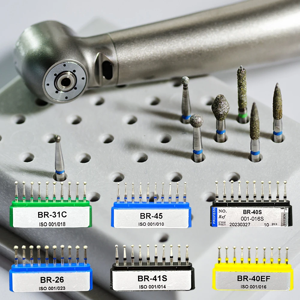 1Box AG Series Round Shape Dental Diamond Burs Drills High Speed Handpiece Teeth Whitening FG Dia 1.6MM Dentistry Materials