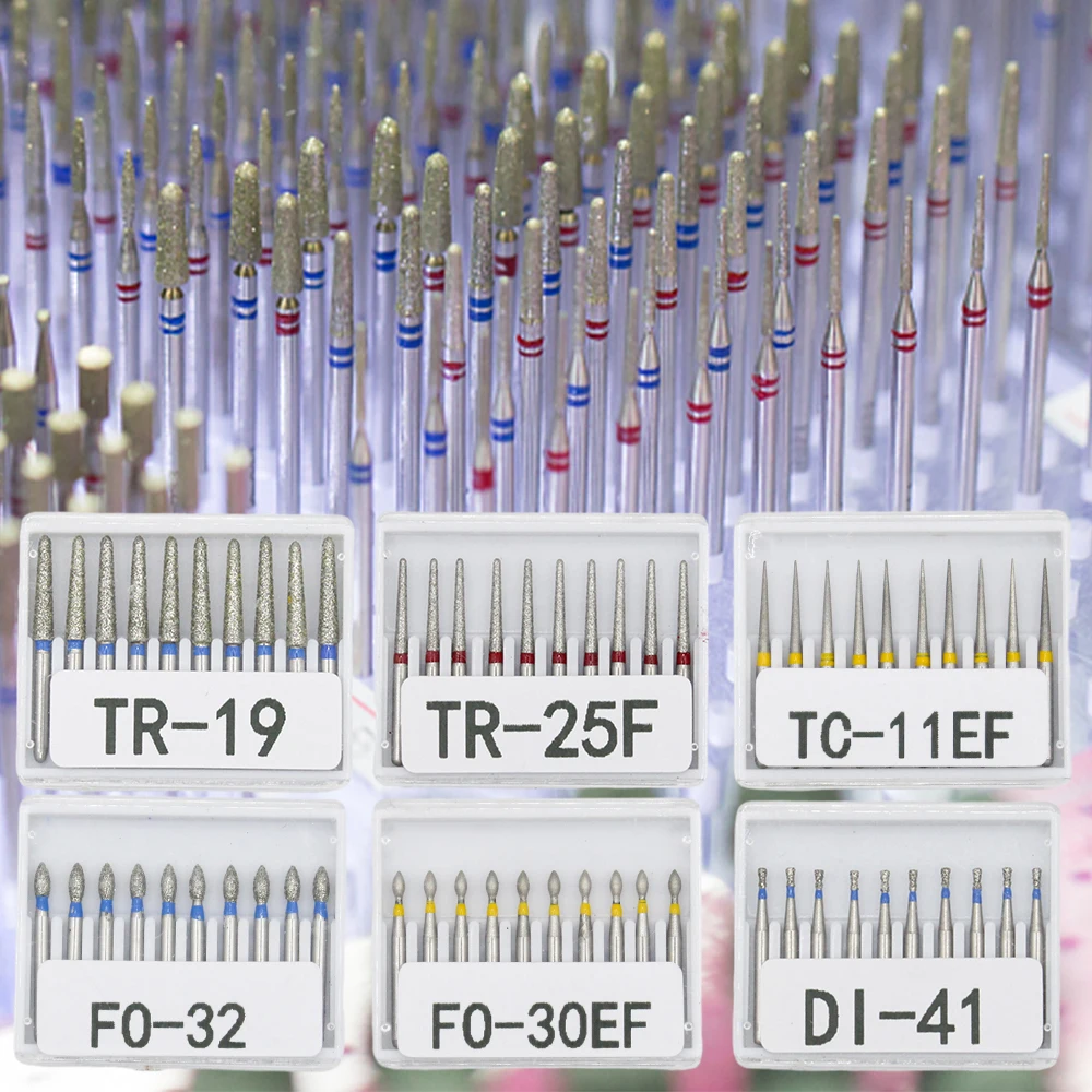 1Box AG Series Round Shape Dental Diamond Burs Drills High Speed Handpiece Teeth Whitening FG Dia 1.6MM Dentistry Materials