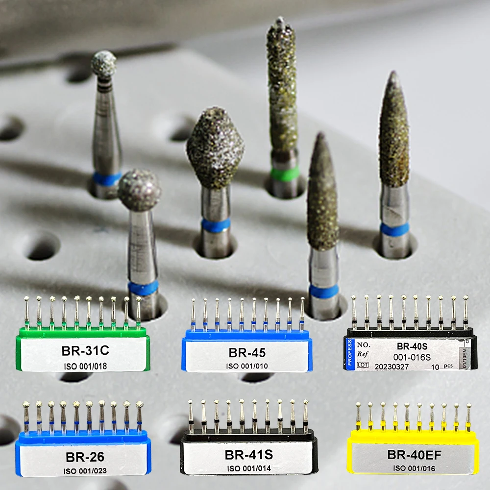 1Box AG Series Round Shape Dental Diamond Burs Drills High Speed Handpiece Teeth Whitening FG Dia 1.6MM Dentistry Materials