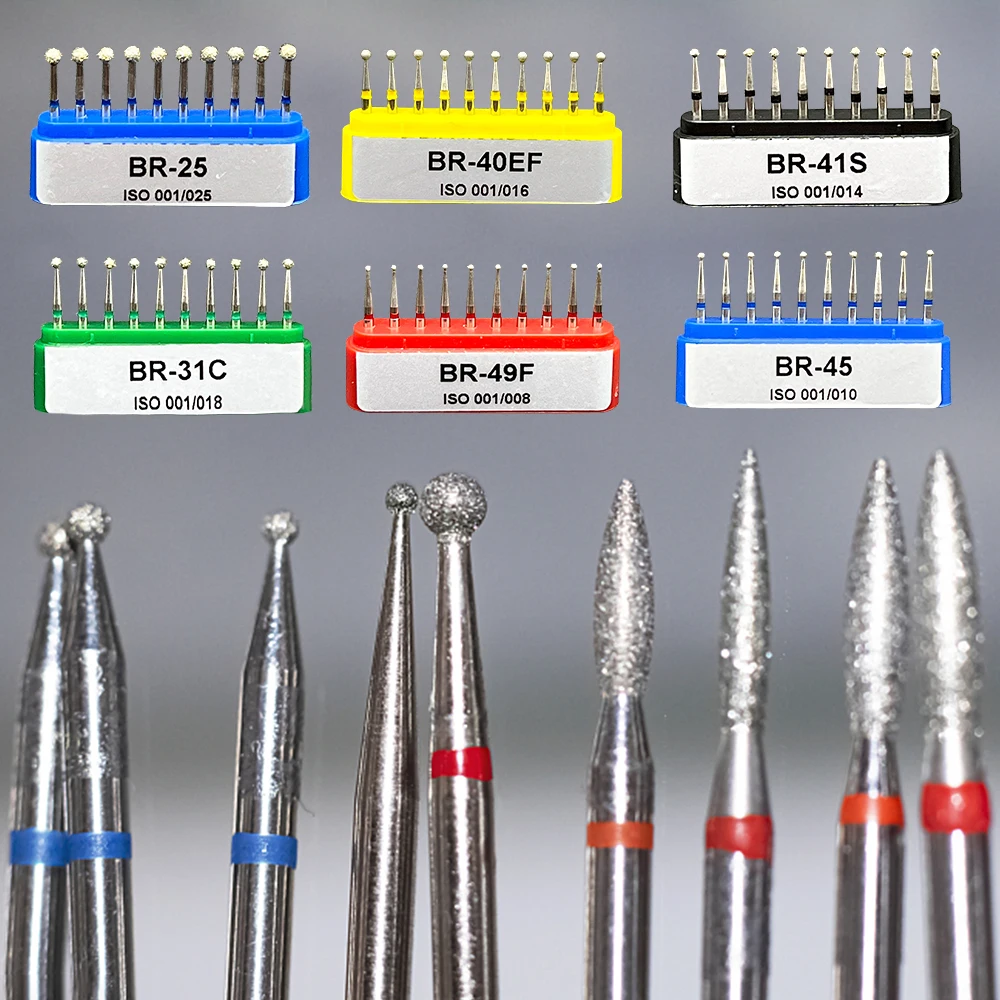 1Box AG Series Round Shape Dental Diamond Burs Drills High Speed Handpiece Teeth Whitening FG Dia 1.6MM Dentistry Materials