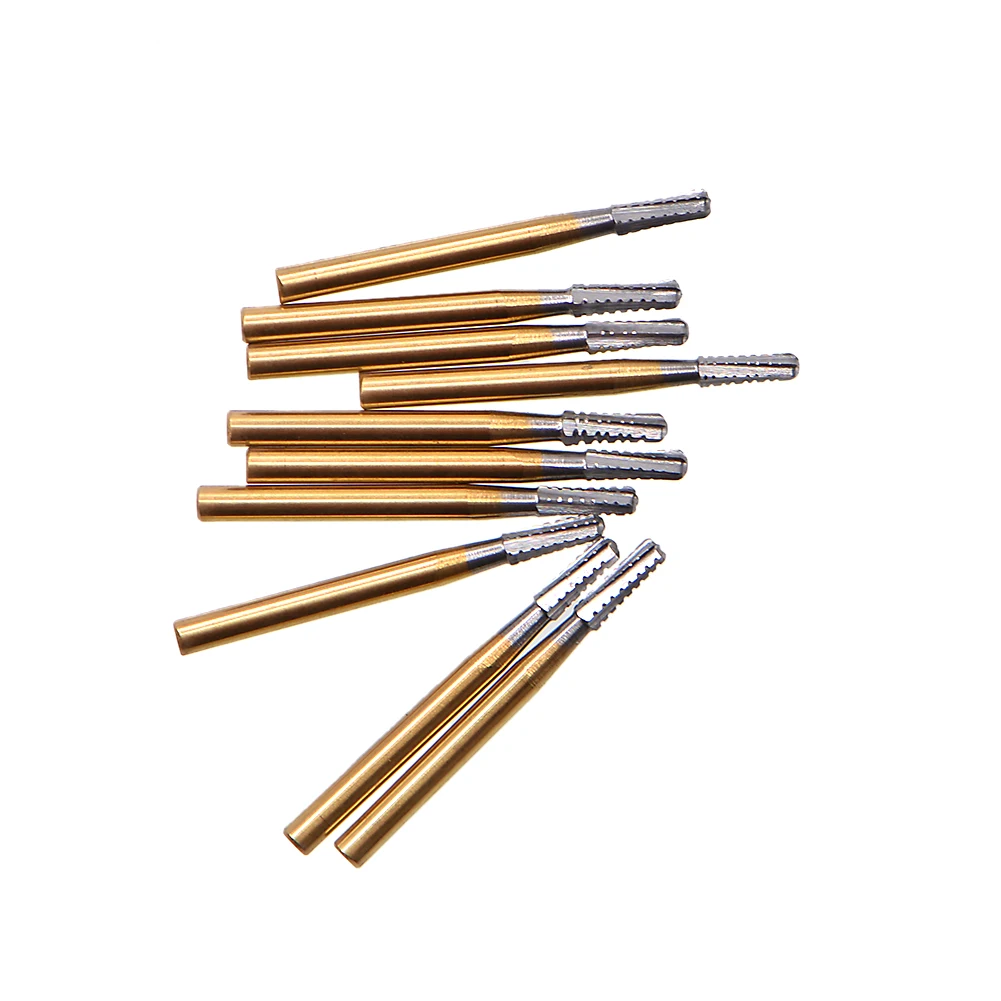 10PCS/Box Dentistry Broken Crown Needle For Break Crown With Metal Bur Box Endodontic High Speed Dental Drill Dentist Tools