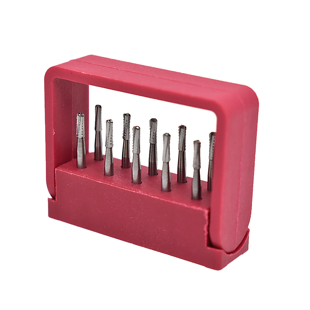 10PCS/Box Dentistry Broken Crown Needle For Break Crown With Metal Bur Box Endodontic High Speed Dental Drill Dentist Tools