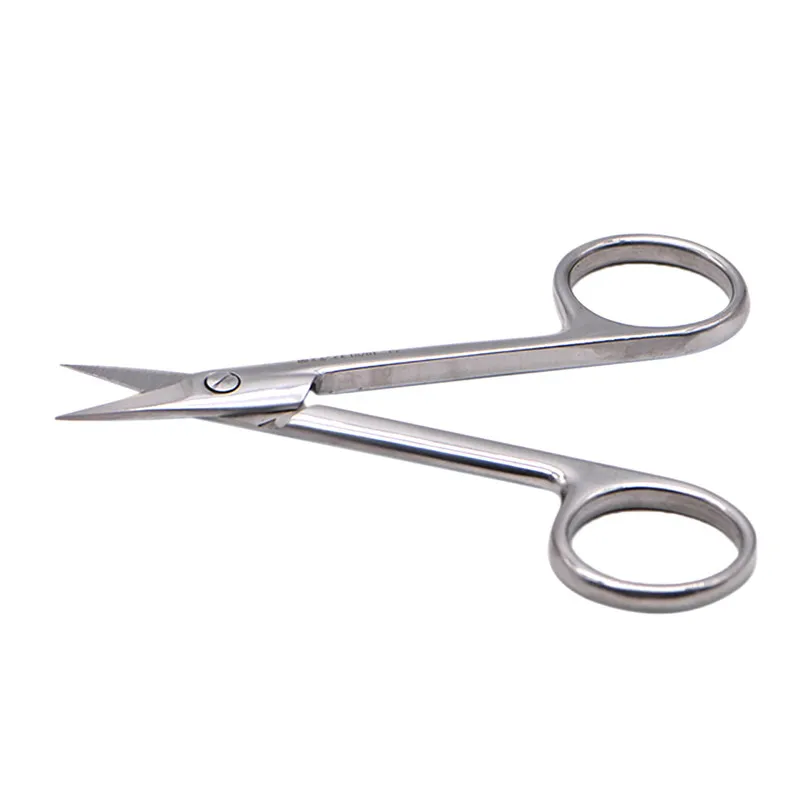 Medical Surgical Dental Crown Scissors Stainless Steel Tissue Tool Straight Curved Head 12.5CM