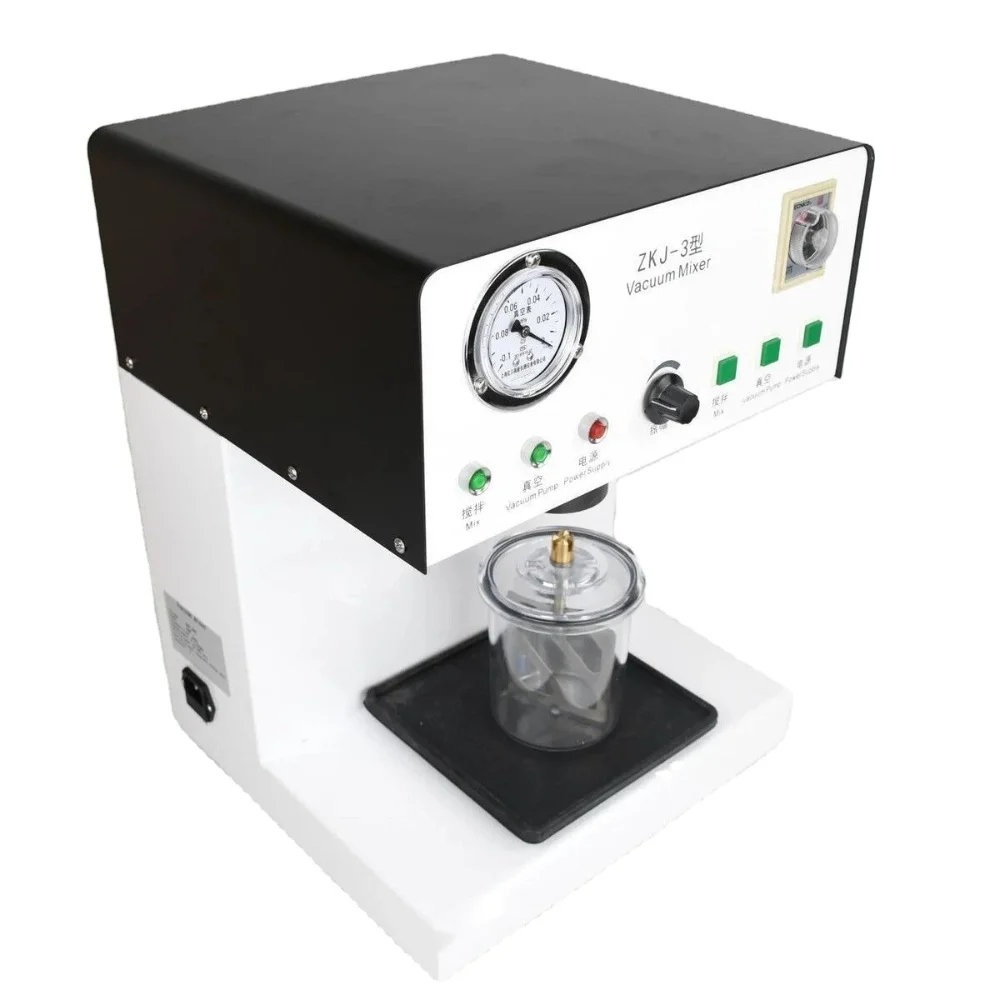 AG Dental Vacuum Mixer - Dental Lab Equipment Lab Compact Gypsum Stirrer with Vacuum Pump & Mixing Cup for Bubble-Free Casts