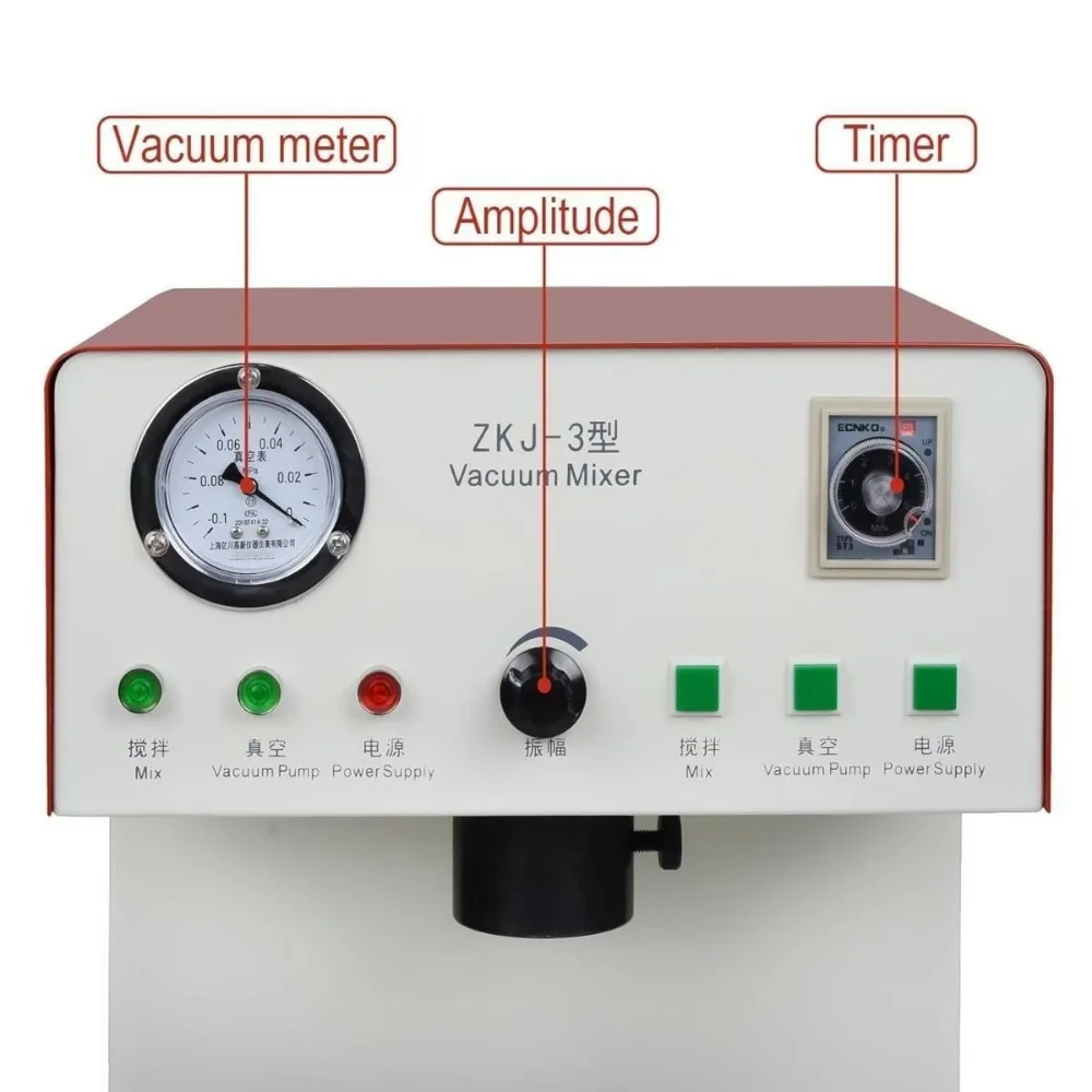 AG Dental Vacuum Mixer - Dental Lab Equipment Lab Compact Gypsum Stirrer with Vacuum Pump & Mixing Cup for Bubble-Free Casts