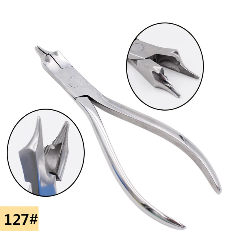 Dental Three Jaws Plier Orthodontic Oral Instrument Laboratory Technical Plier Wire Bending Pliers 127# Pliers Dentist Tools