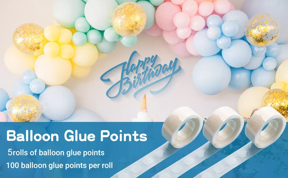 Double Sided Clear Sticky Point Tape Balloon Glue Dot Adhesive Birthday Wedding Party Balloons Glue Sticker Photoes Stand Arch