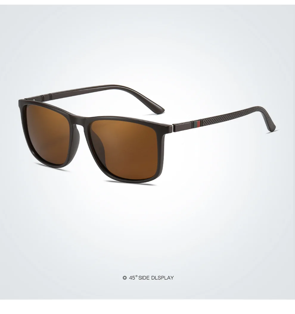 Fashion Square Polarized Sunglasses man Driving Fishing Luxury Brand Designer UV400 Eyewear