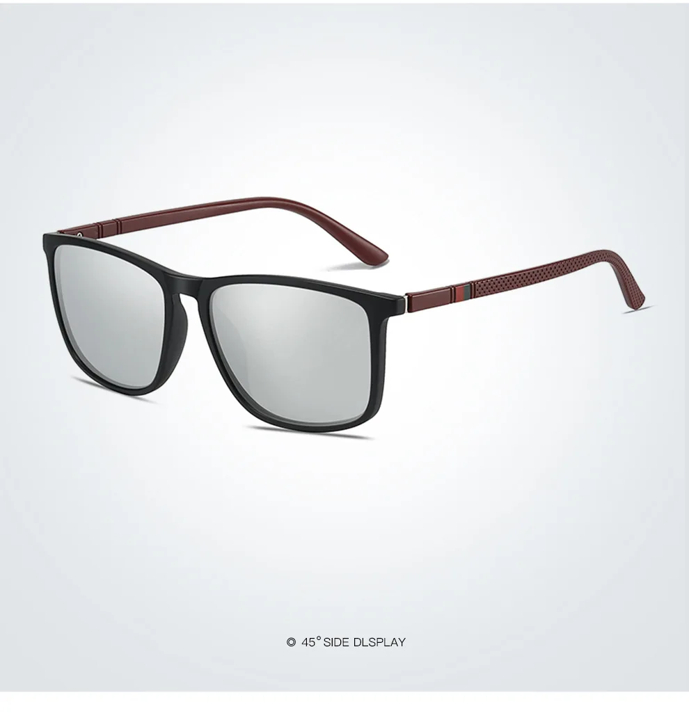 Fashion Square Polarized Sunglasses man Driving Fishing Luxury Brand Designer UV400 Eyewear