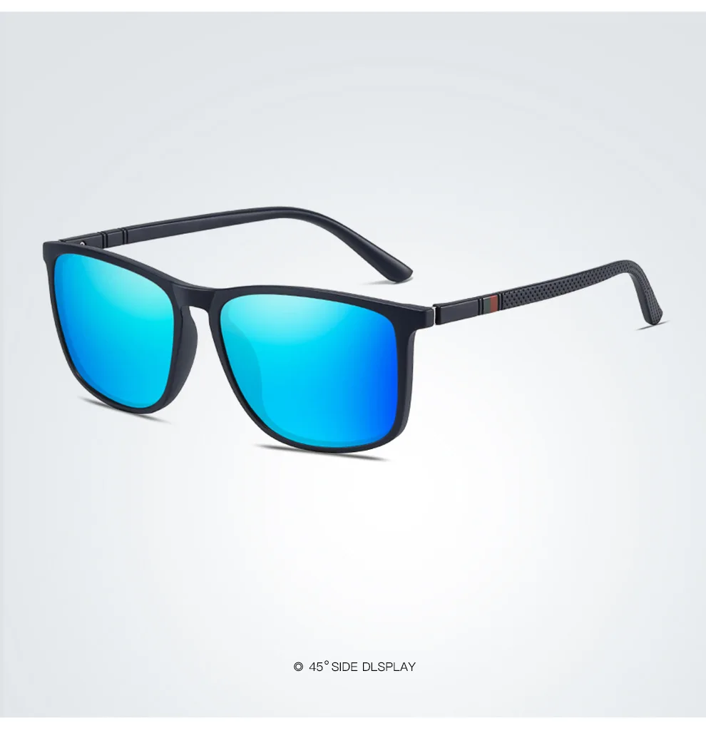 Fashion Square Polarized Sunglasses man Driving Fishing Luxury Brand Designer UV400 Eyewear