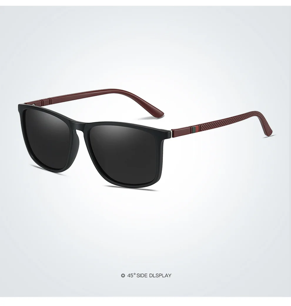 Fashion Square Polarized Sunglasses man Driving Fishing Luxury Brand Designer UV400 Eyewear