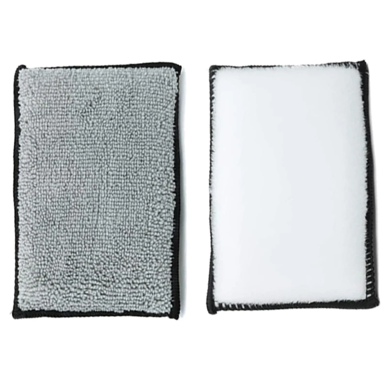 2-10Pcs Soft Double Side Microfiber Scrubbing Sponge Car Leather Cleaning Microfiber Towel Wax Sponge Auto Detailing Tools