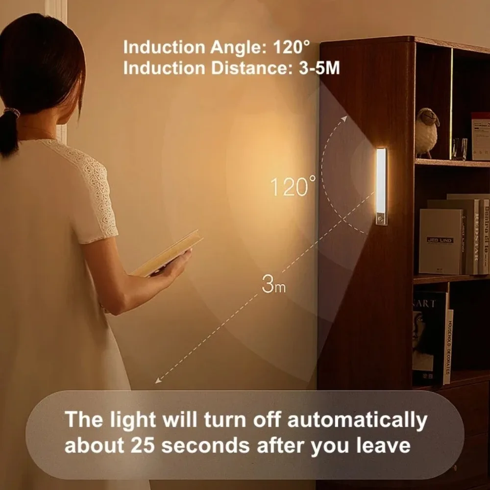 PIR Motion Sensor Portable Rechargeable Led Lamp Portable Indoor Lighting USB Lamps Lights Battery Light