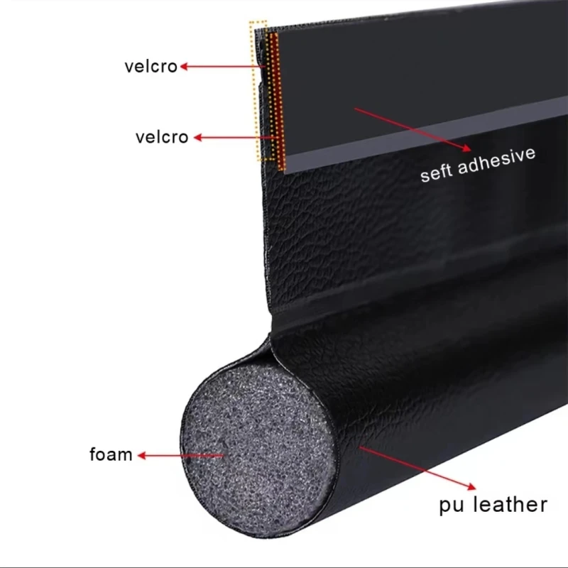 A Sealing Strip Door Seam Door Bottom Sealing Strip Sound Insulation Wind Strip Foam Tape Bedroom Door Gap Waterproof Handwork