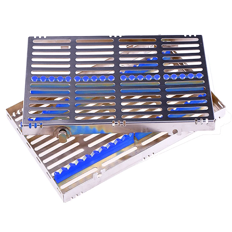 Dental Sterilization Rack Surgical Autoclavable Sterilization Box Dental Cassette File Burs Disinfection Tray Dentist Tools