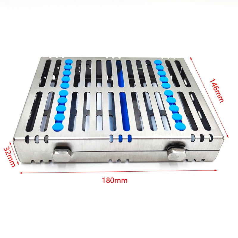 Dental Sterilization Rack Surgical Autoclavable Sterilization Box Dental Cassette File Burs Disinfection Tray Dentist Tools