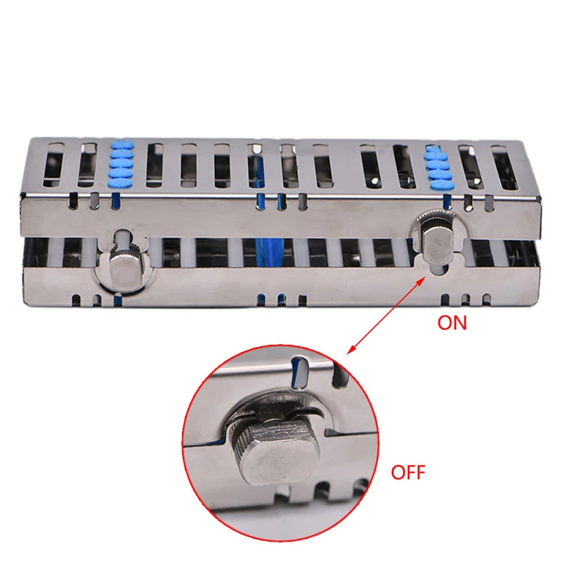 Dental Sterilization Rack Surgical Autoclavable Sterilization Box Dental Cassette File Burs Disinfection Tray Dentist Tools