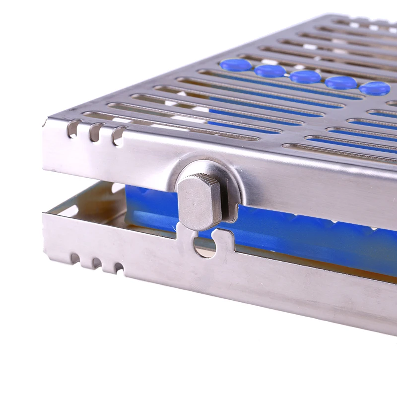 Dental Sterilization Rack Surgical Autoclavable Sterilization Box Dental Cassette File Burs Disinfection Tray Dentist Tools