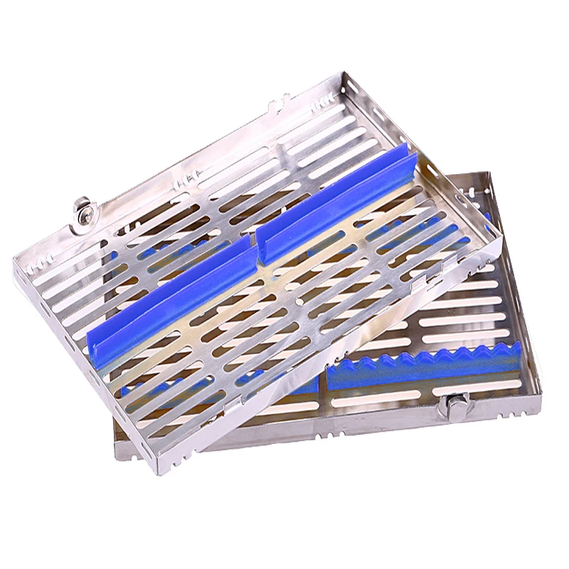 Dental Sterilization Rack Surgical Autoclavable Sterilization Box Dental Cassette File Burs Disinfection Tray Dentist Tools