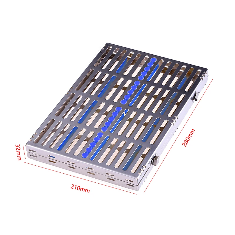 Dental Sterilization Rack Surgical Autoclavable Sterilization Box Dental Cassette File Burs Disinfection Tray Dentist Tools