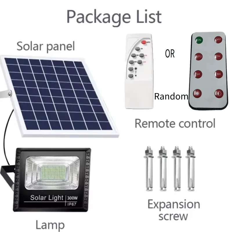 JVEE 30W 1000mAh Solar Flood Lights Remote Control Powered Spotlight Outdoor Waterproof IP67 Villa Street Lamp Adjustable Angle