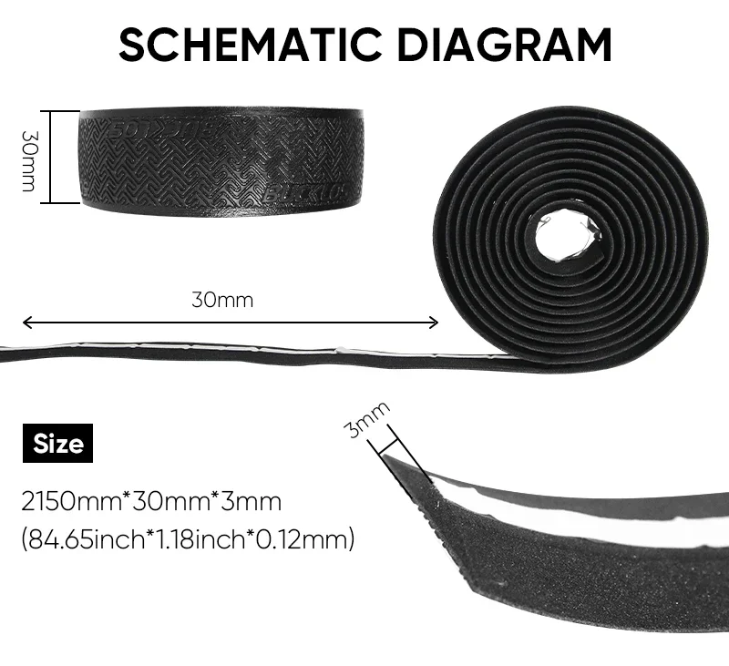 BUCKLOS Bicycle Handlebar Tapes Road Bicycle Handlebar Tape Anti-slip Waterproof Cycling Bar Wrap Road Bike Accessories