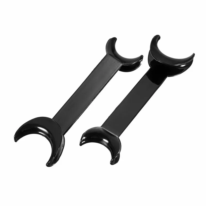 2pcs Black Double Head Lip Retractor Dental Intraoral Lip Cheek Retractor Dental Orthodontic Mouth Opener Dentist Tools 2 Sizes