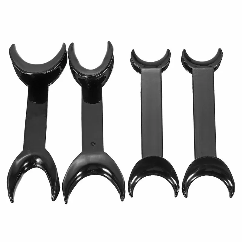 2pcs Black Double Head Lip Retractor Dental Intraoral Lip Cheek Retractor Dental Orthodontic Mouth Opener Dentist Tools 2 Sizes